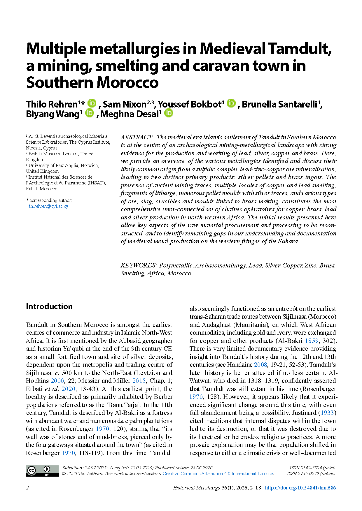 First page of article